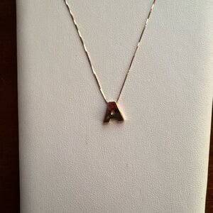 Gold Initial 'A' Necklace